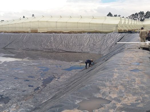 Instalación y suministro para impermeabilización de reservorio de Aguas lluvias en el cultivo Flores Agrícola Cardenal