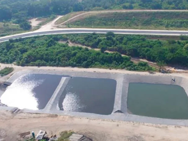 piscinas de sedimentación con geosinteticos