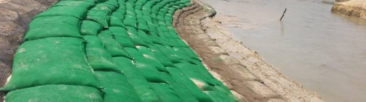 Sistemas de Control de Erosión con geobolsas para rios y quebradas geobags