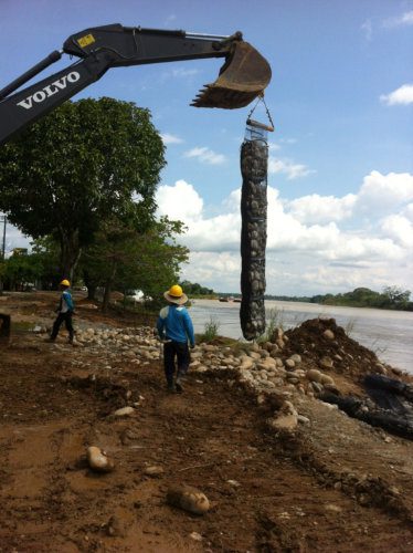 Control de erosión en ríos con geocolchones