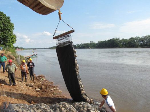 Geoestructuras flexibles para protección de taludes en la ribera del río Ariari - Puerto Lleras - Meta