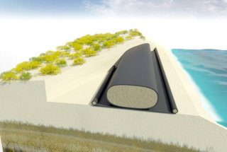 Diques y terraplenes para protección marina y costera de playas
