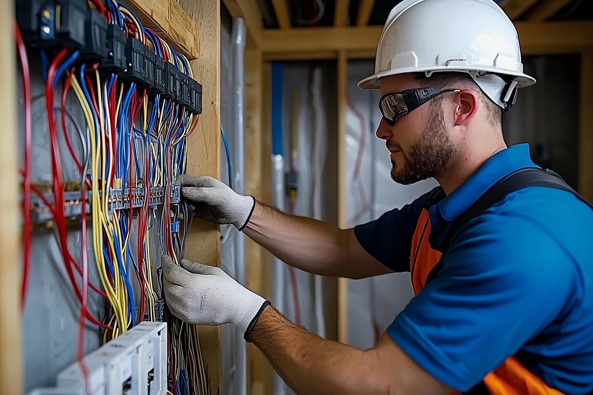 Tablero eléctrico residencial con breakers, revisión a domicilio por un electricista en Medellín